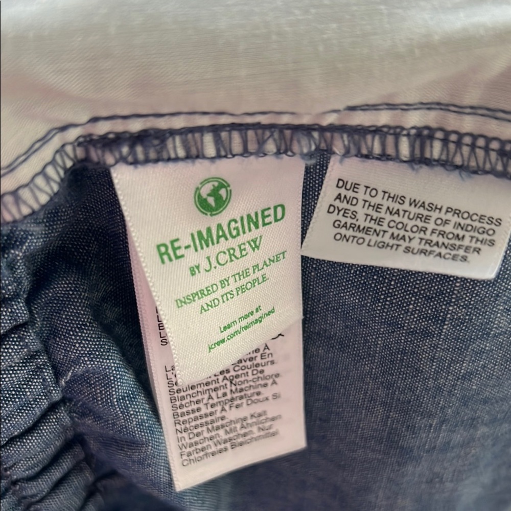 J. Crew Blue Relaxed Fit 100% Cotton Indigo Pants - Picture 7 of 8